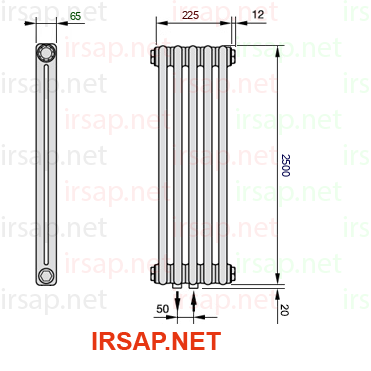 Радиатор IRSAP Tesi 22500/5 T50 CL 01